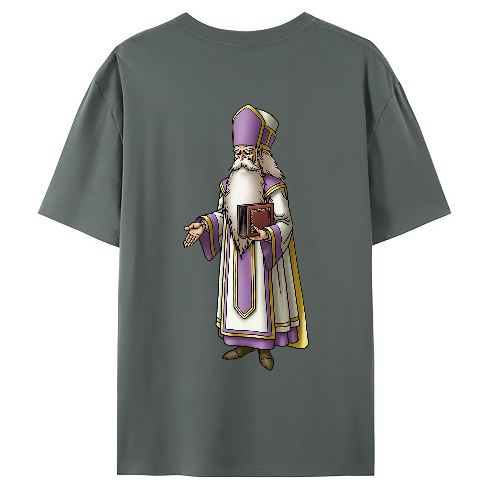 （画像用） ドラゴンクエスト Doragon Kuesuto Dragon Quest 綿100％ メンズ半袖Tシャツ（バックプリント） 通気性